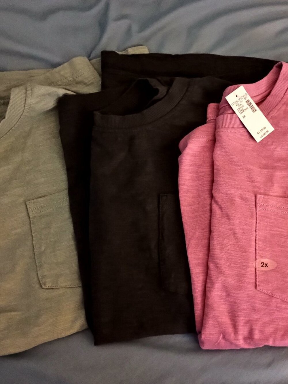 Women's Maurices 24/7 Pocket Tee 2x lot of 3